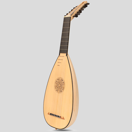 Heartland Travel Lute, 7 Course Lacewood By Muzikkon Left Handed