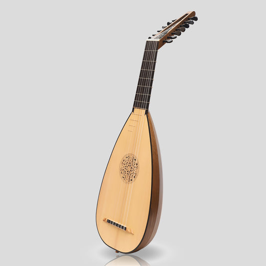 Heartland Travel Lute, 7 Course Walnut Left Handed by Muzikkon