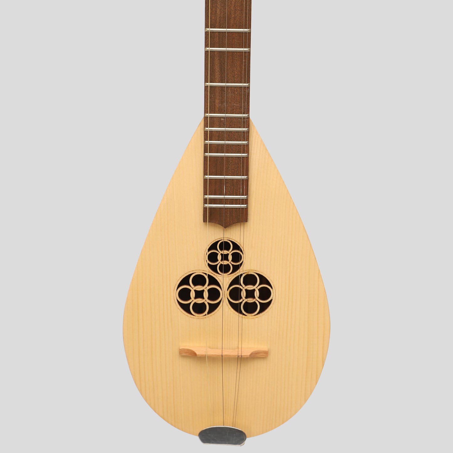 Heartland Wildwood Dulcimer Banjo, 4 String Variegated Walnut Lacewood