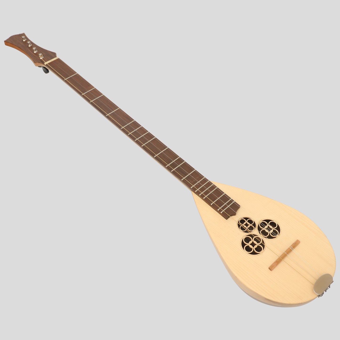 Heartland Wildwood Dulcimer Banjo, 4 String Variegated Walnut Lacewood