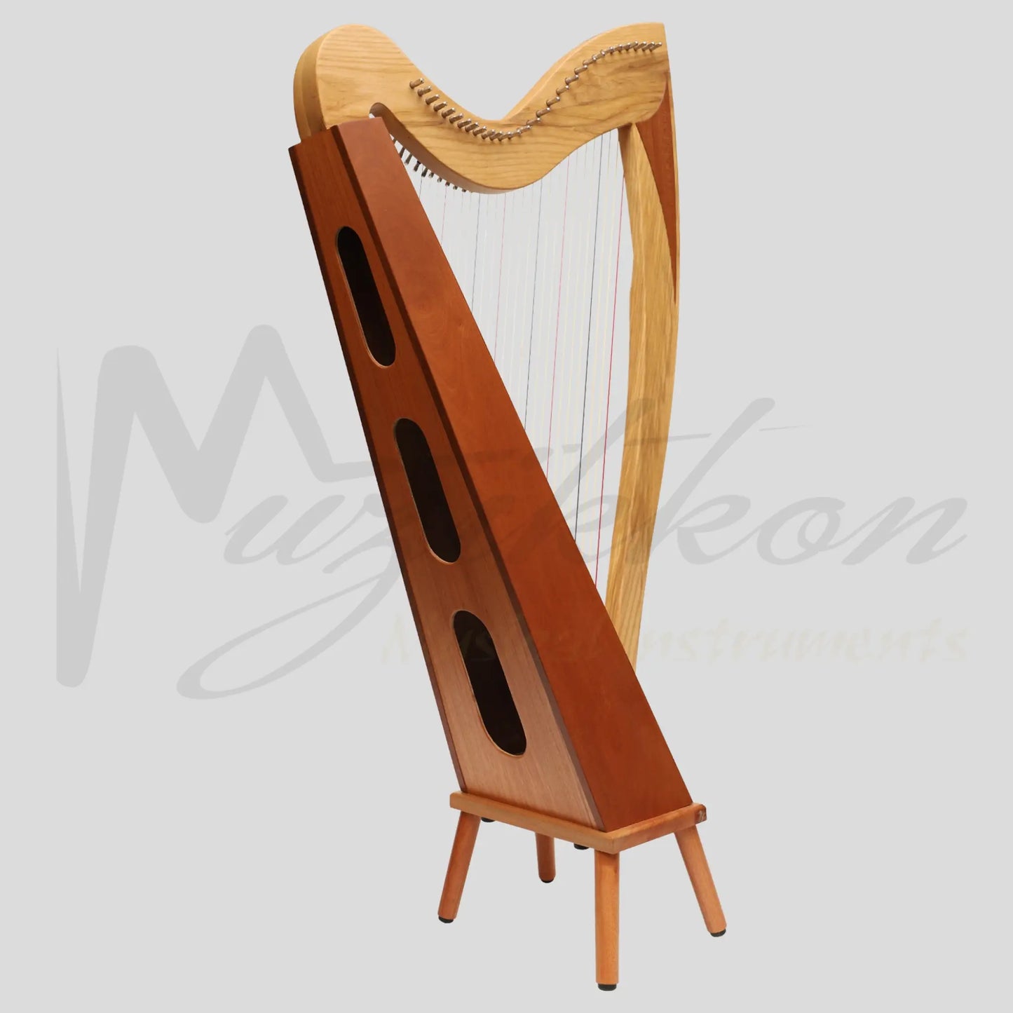 Mchugh Atlas Harp 29 String Ash And Mahogany Squareback