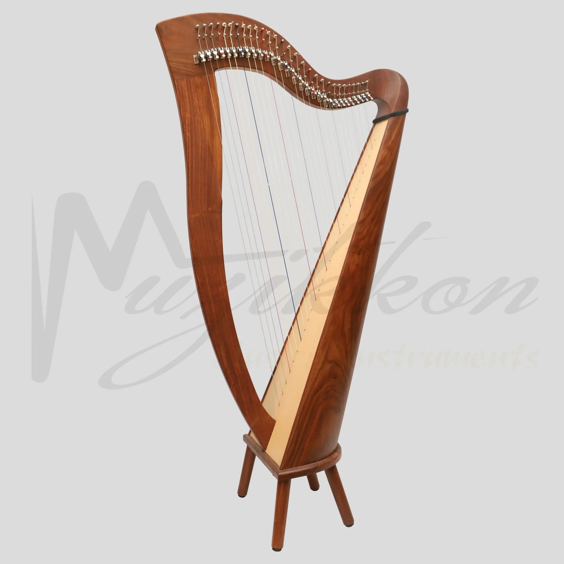 Mchugh Harp 29 Strings Rosewood Round Back