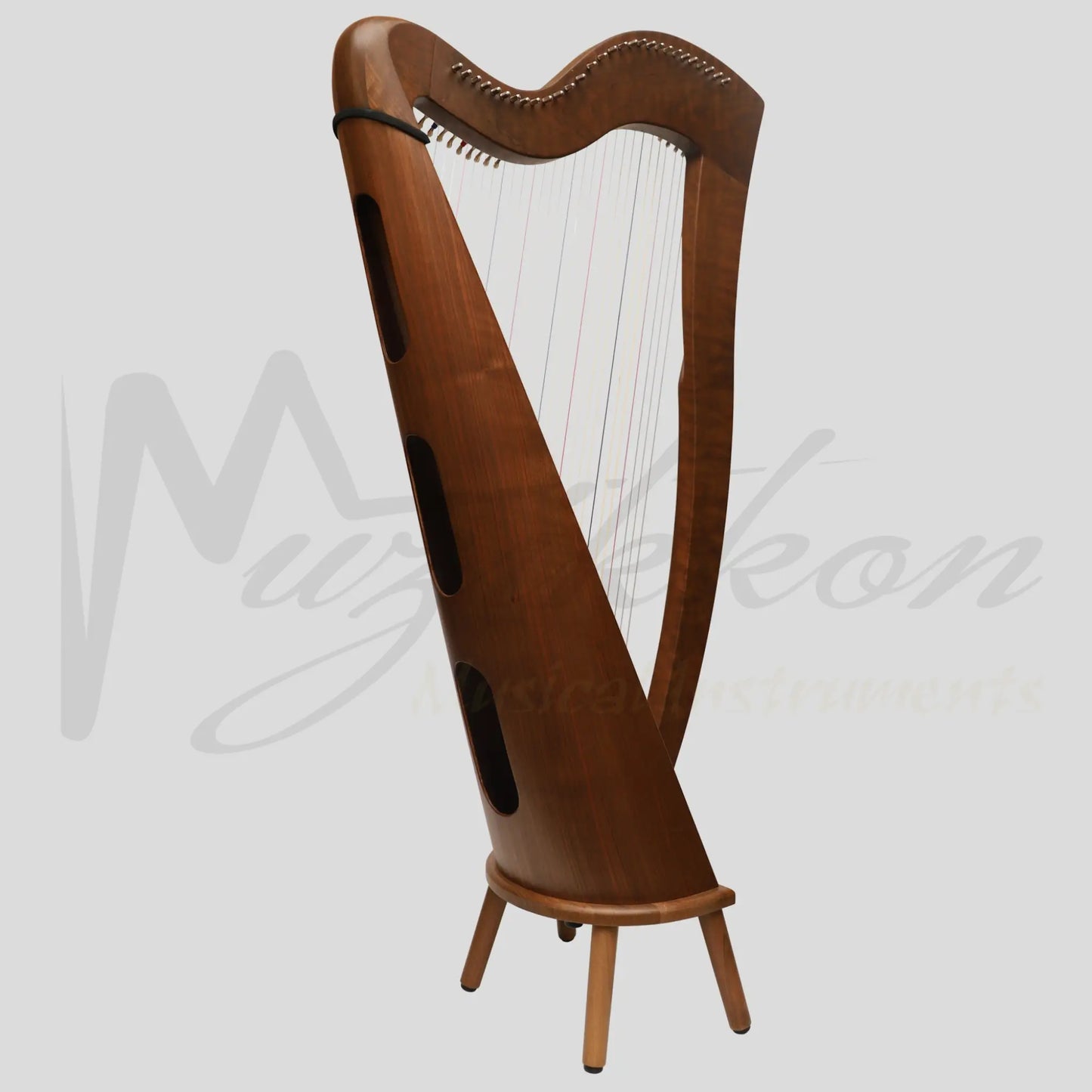 Mchugh Harp 29 Strings Round Back Walnut