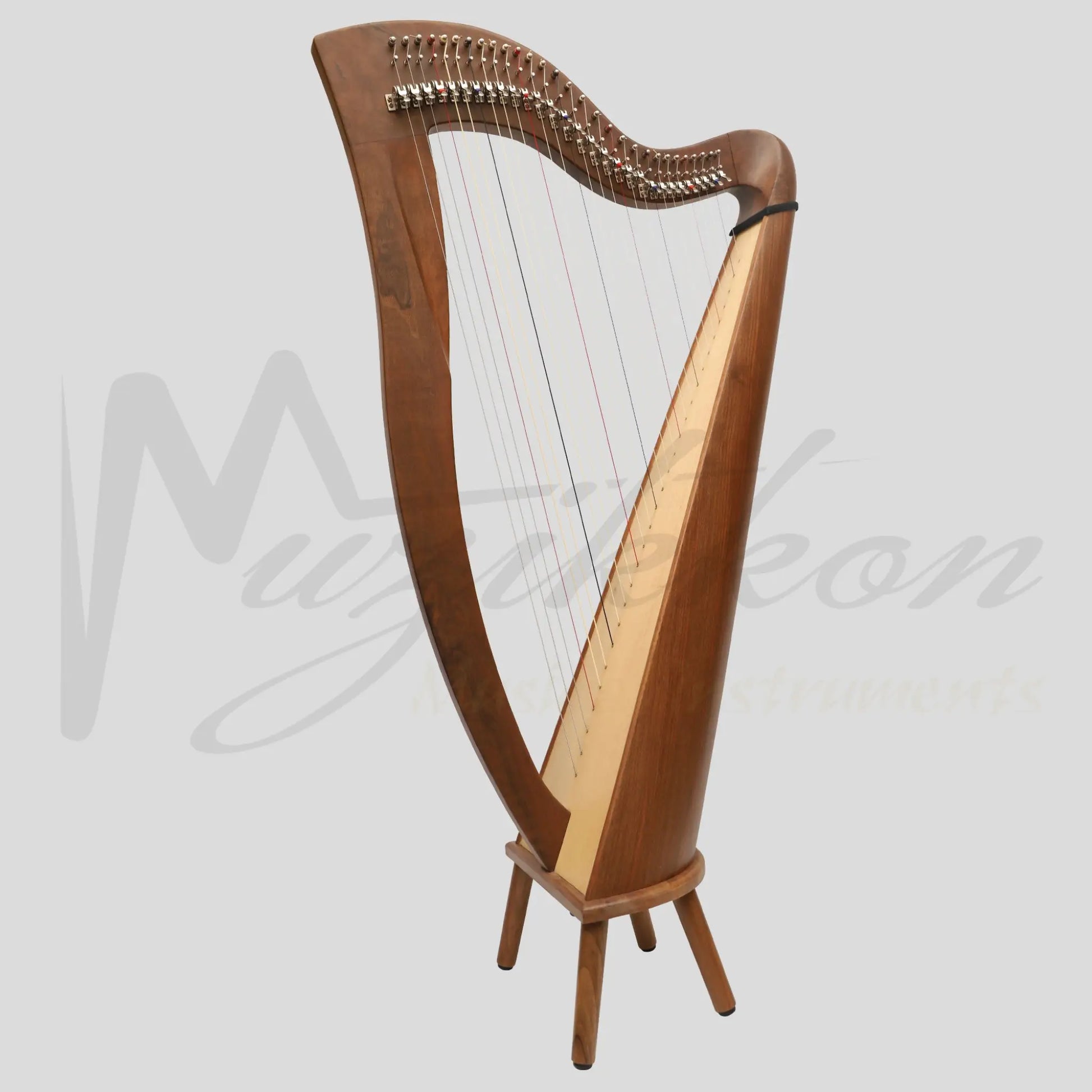 Mchugh Harp 29 Strings Round Back Walnut