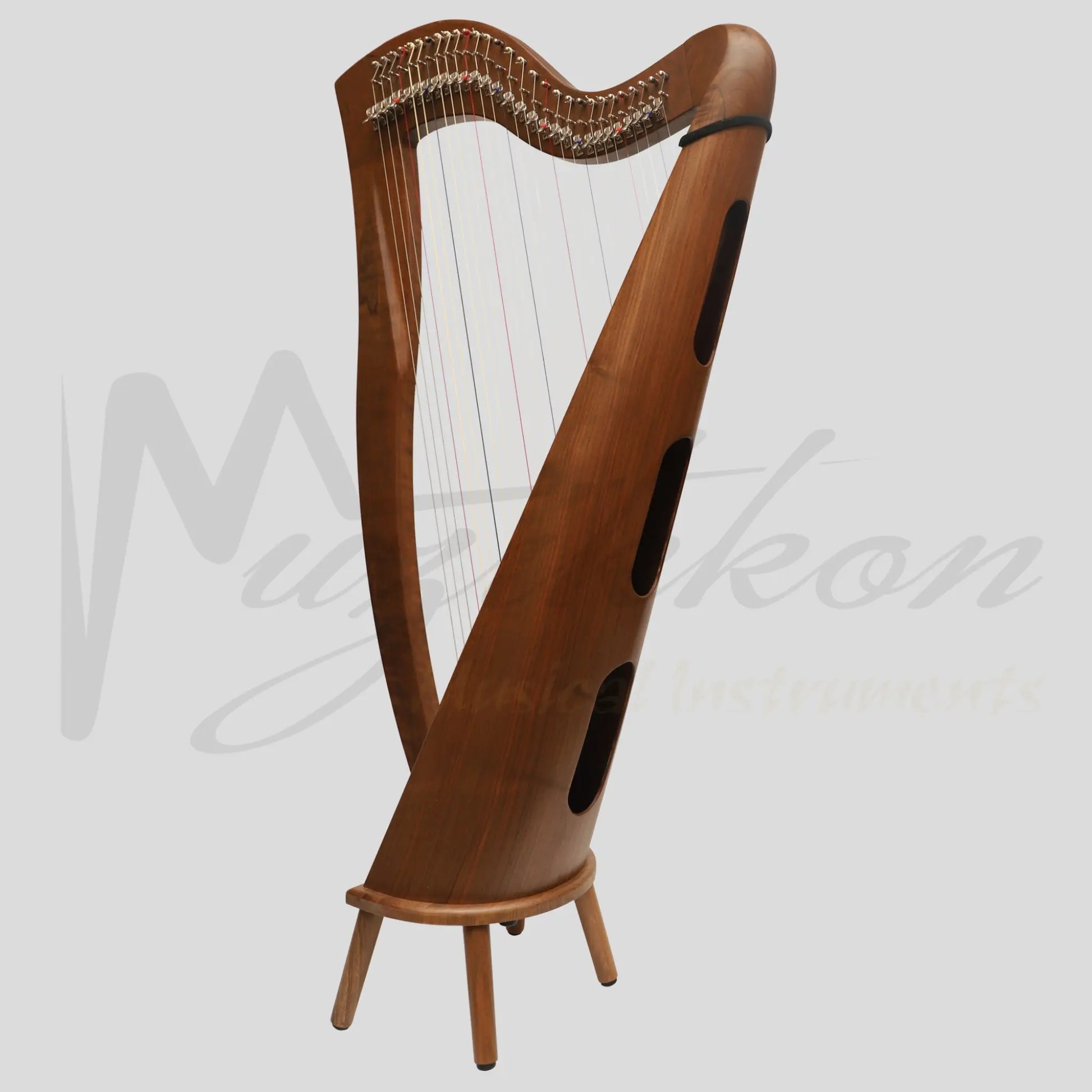 Mchugh Harp 29 Strings Round Back Walnut