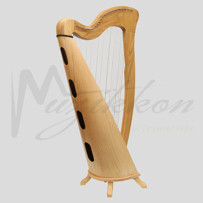 Mchugh Harp 34 Strings Ashwood Round Back