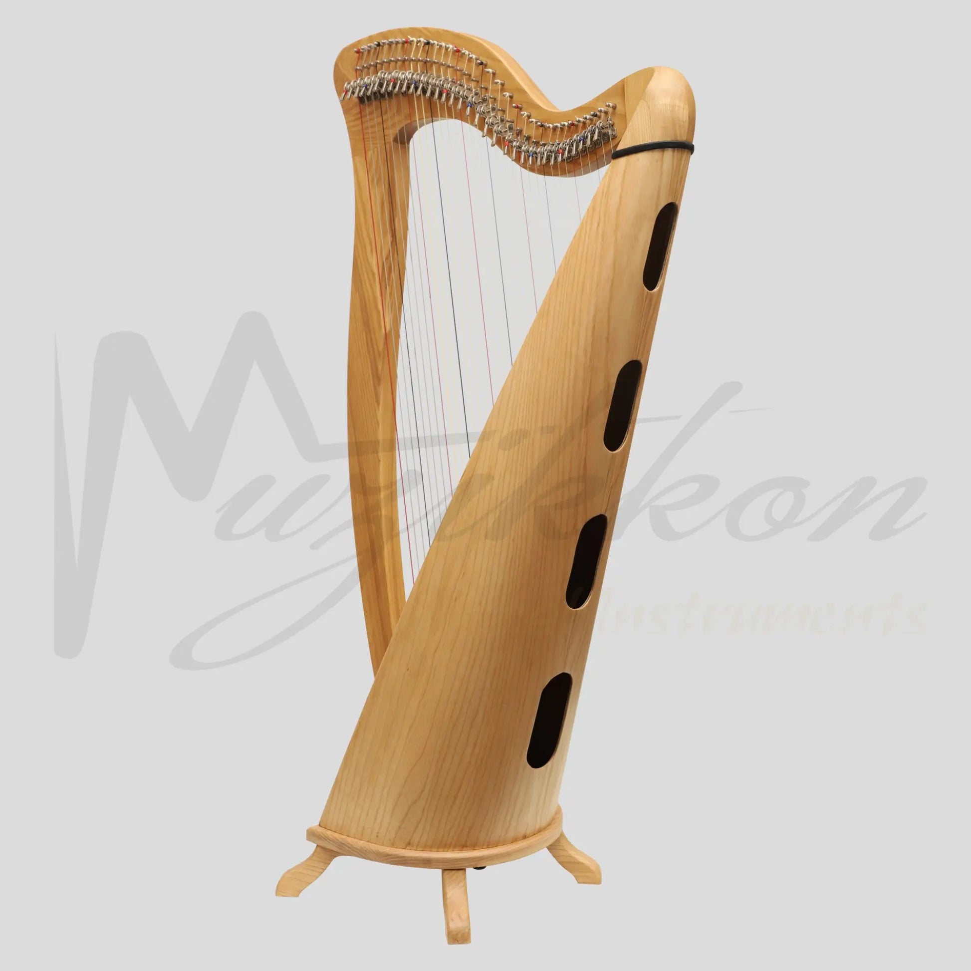 Mchugh Harp 34 Strings Ashwood Round Back