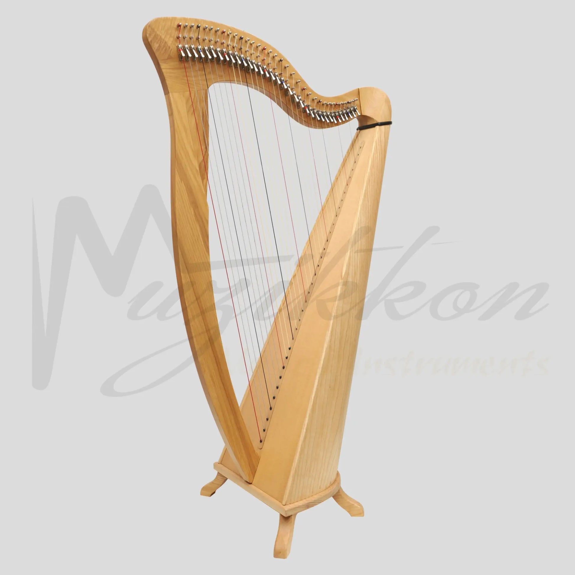 Mchugh Harp 34 Strings Ashwood Round Back