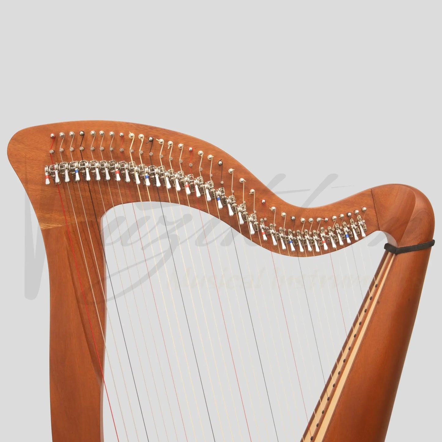 Mchugh Harp 34 Strings Mahogany Wood Round Back