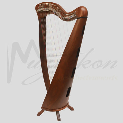 Mchugh Harp 34 Strings Rosewood Round Back