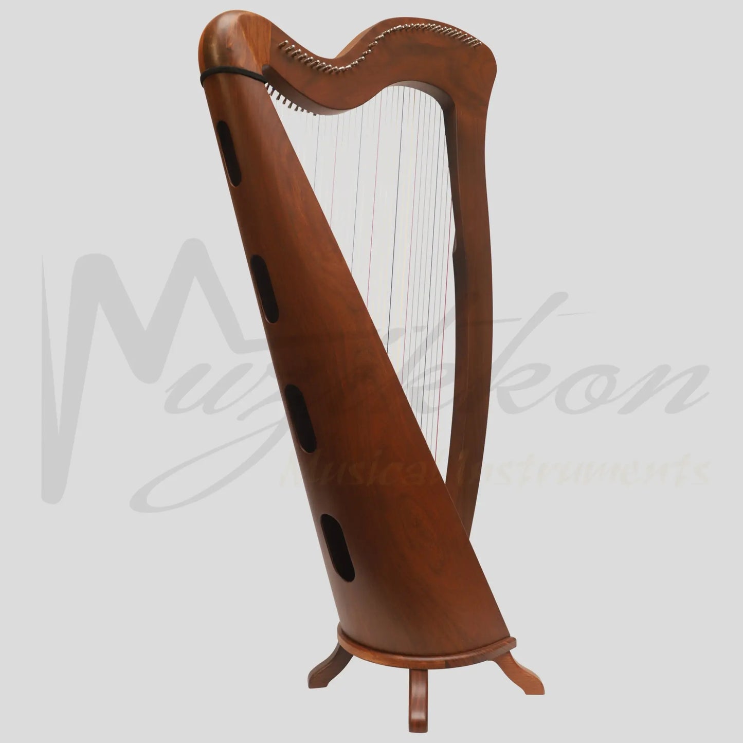 Mchugh Harp 34 Strings Rosewood Round Back