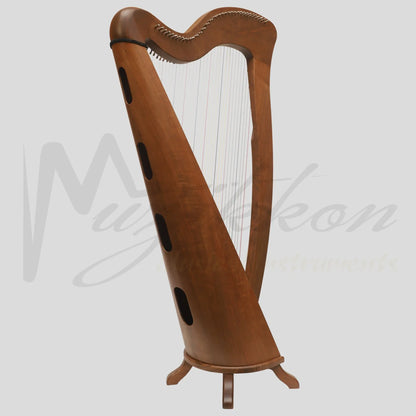 Mchugh Harp 34 Strings Walnut Wood Round Back