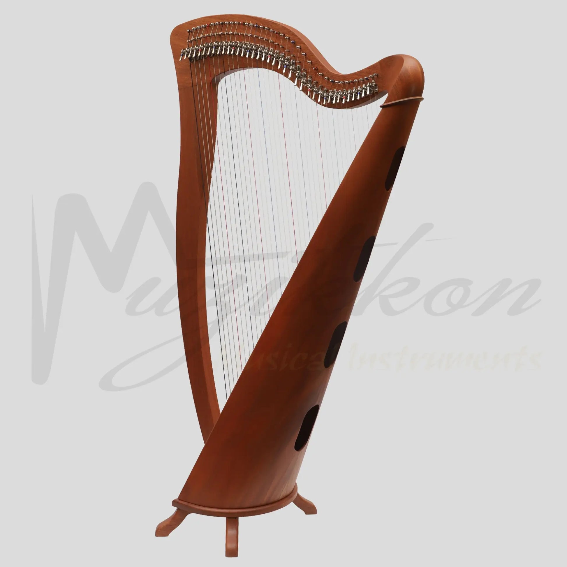 Mchugh Harp 38 Strings Mahogany Round Back