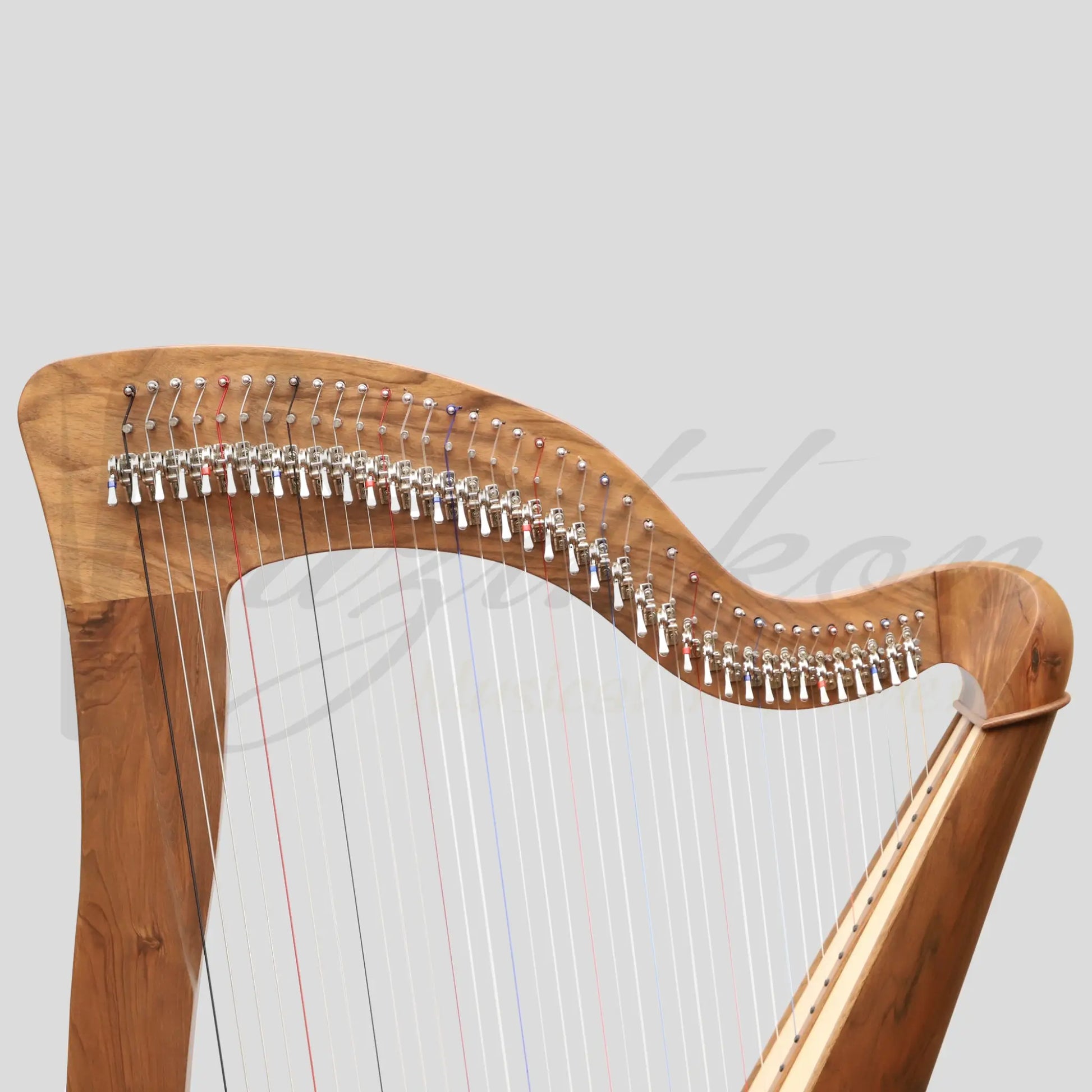 Mchugh Harp 38 Strings Walnut Wood Round Back