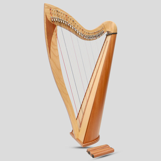 McHugh Atlas Harp 29 String Ash and Mahogany Roundback