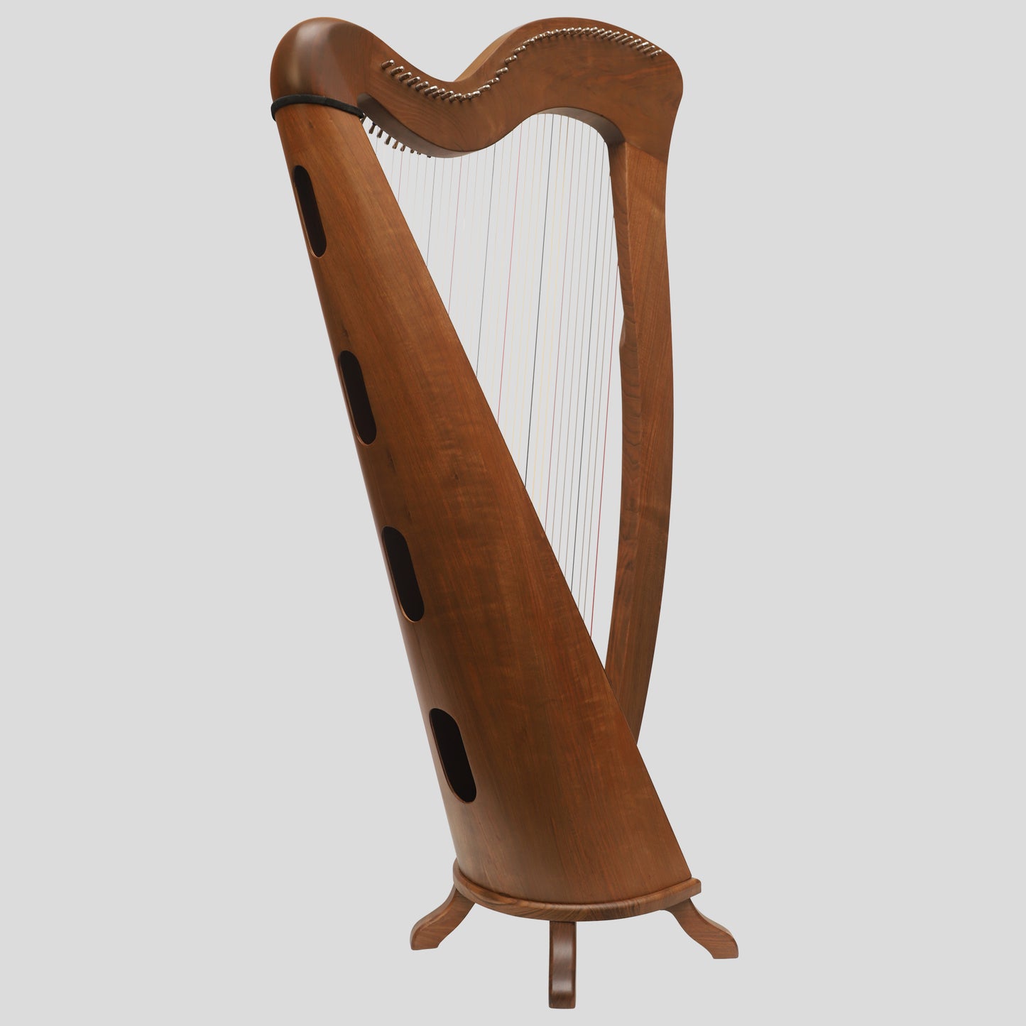 McHugh Harp 34 Corde Legno di Noce Rotondo
