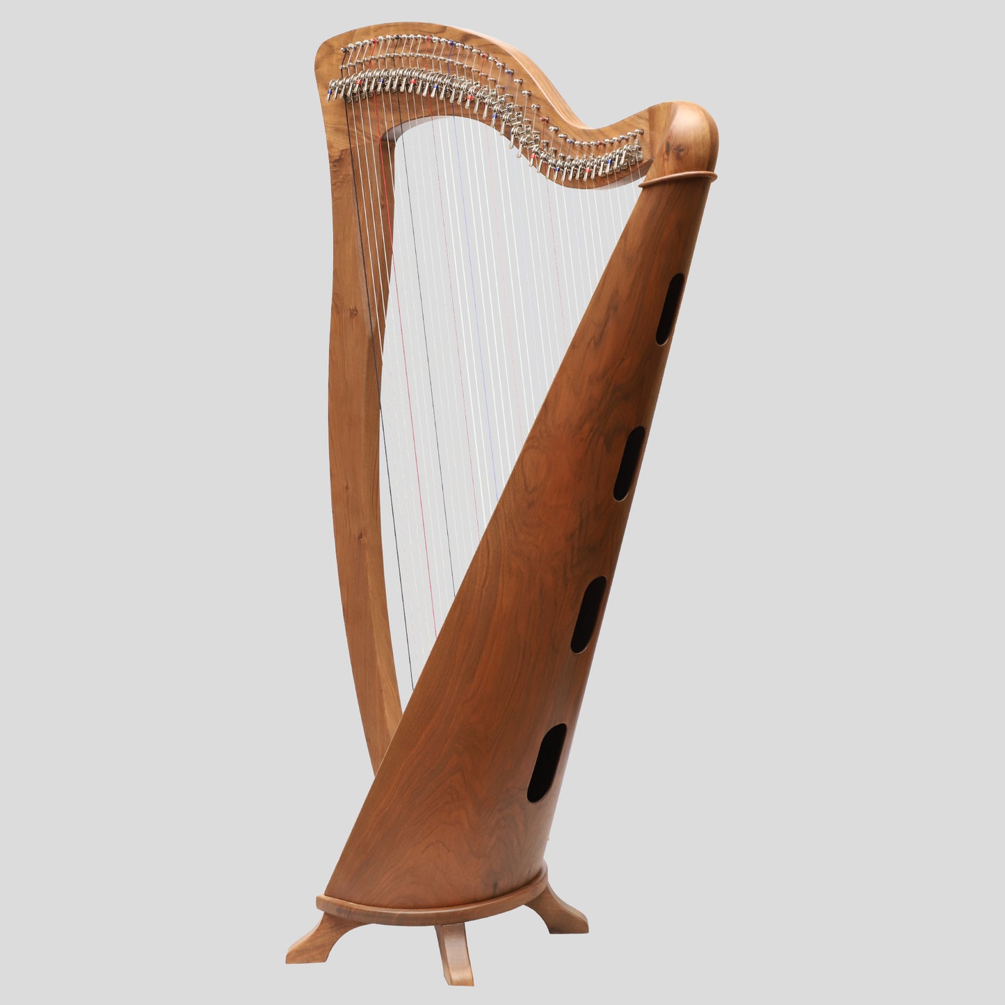 McHugh Harp 38 Strings Walnut Wood Round Back