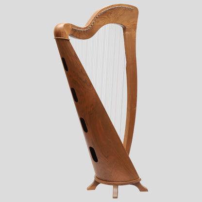 McHugh Harp 38 Strings Walnut Wood Round Back