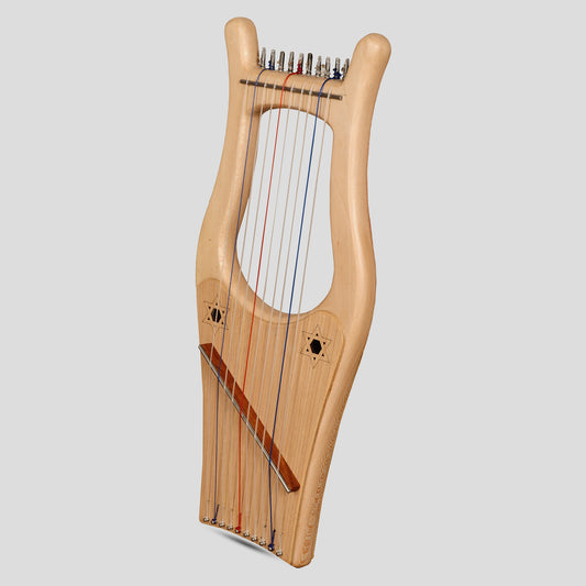 Mini Kinnor Harp, 10 String Lacewood