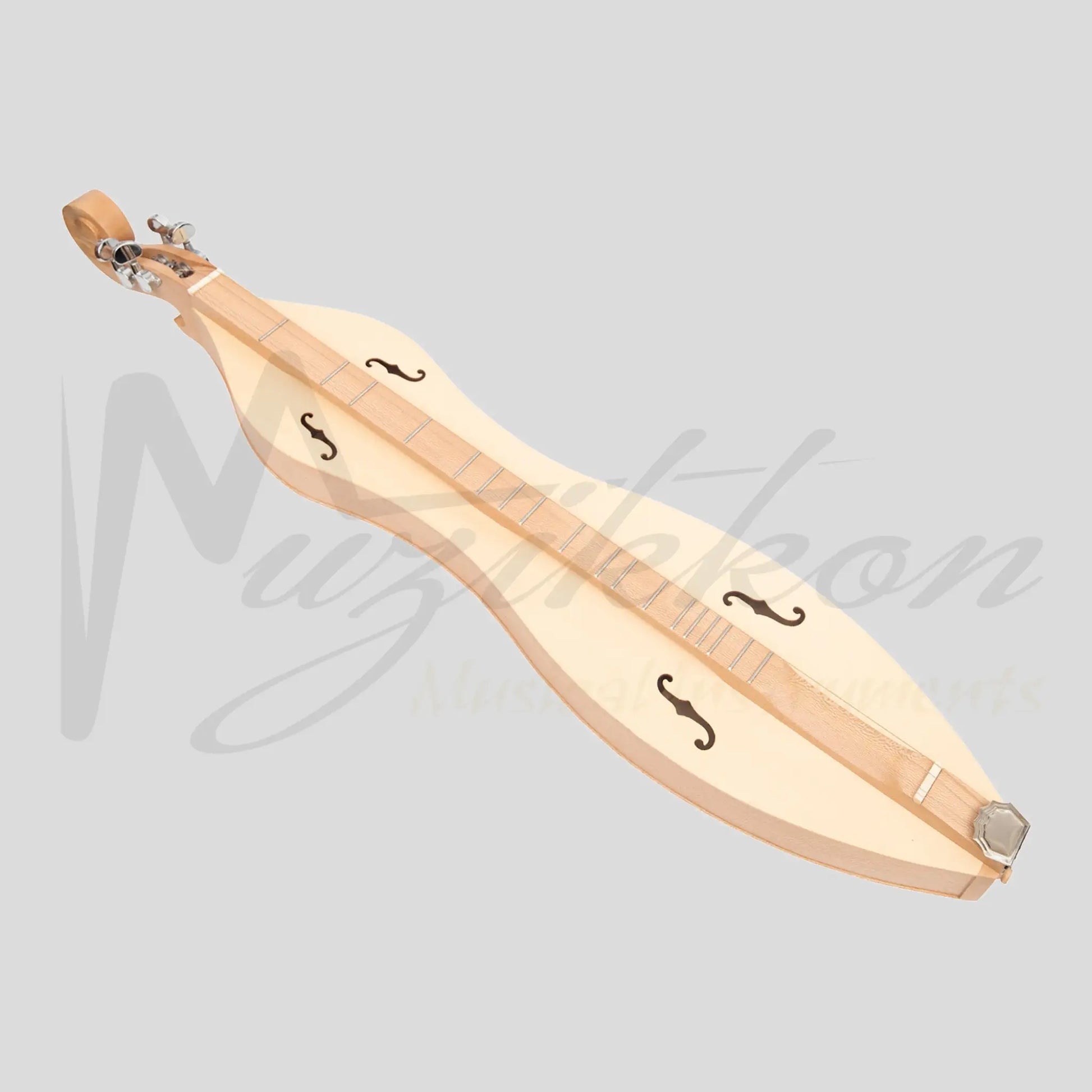 Mountain Dulcimer 4 String F-Hole Lacewood With Nickel Finish Hardware