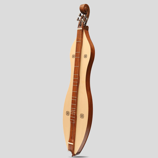 Muzikkon Mountain Dulcimer, 4 corde scroll moscio R-W ingranaggio d'argento