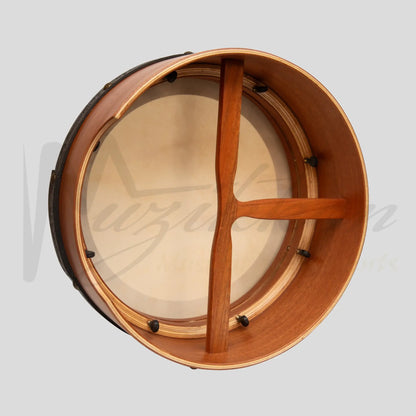 Muzikkon 14”X6’’ Premium Celtic Irish Bodhran With Easy Tune System Deep Rim T-Bar & Taped Finish