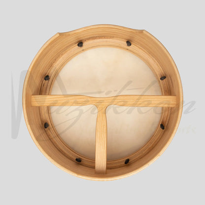 Muzikkon 14”X6’’ Premium Celtic Irish Bodhran With Easy Tune System Deep Rim T-Bar & Taped Finish