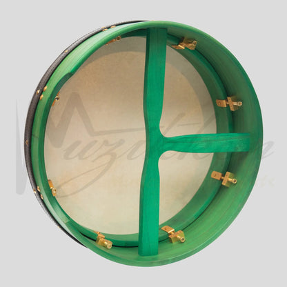 Muzikkon 14’’X4’’ Heartland Tunable Irish Bodhran With T-Bar & Taped Finish Deep Tune