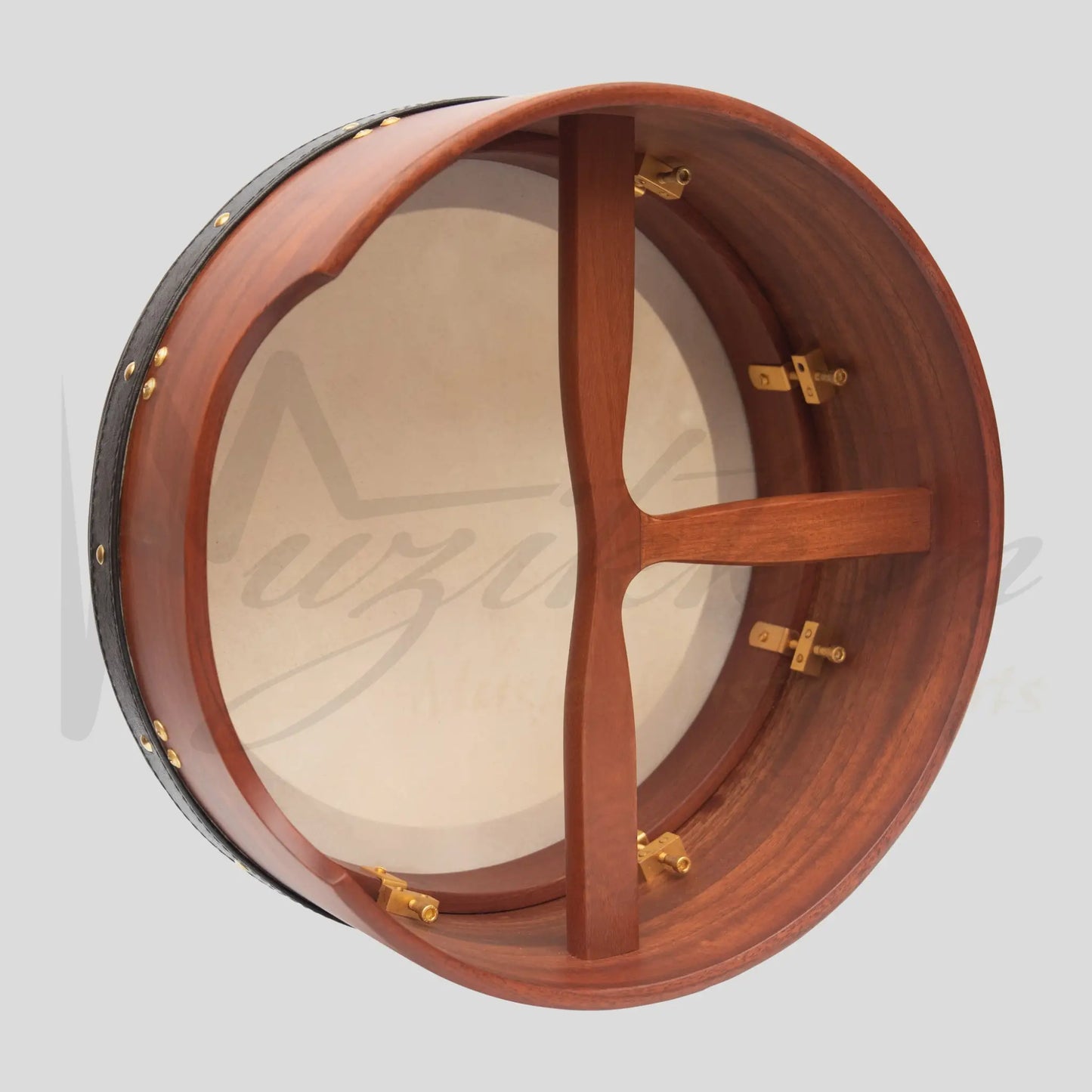 Muzikkon 14’’X6’’ Heartland Tunable Irish Bodhran Drum Deep Rim With T-Bar & Taped Finish Tune