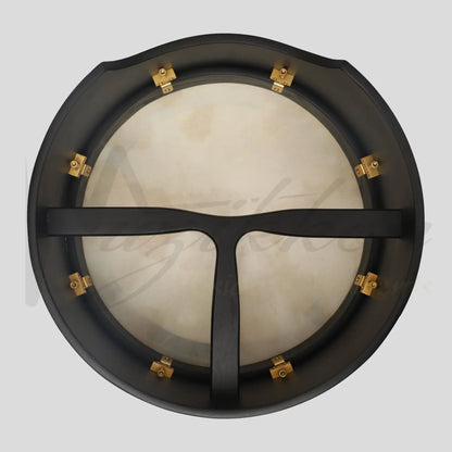 Muzikkon 14’’X6’’ Heartland Tunable Irish Bodhran Drum Deep Rim With T-Bar & Taped Finish Tune