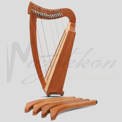 Muzikkon 15 String Trinity Cèilidh Harp Mahogany