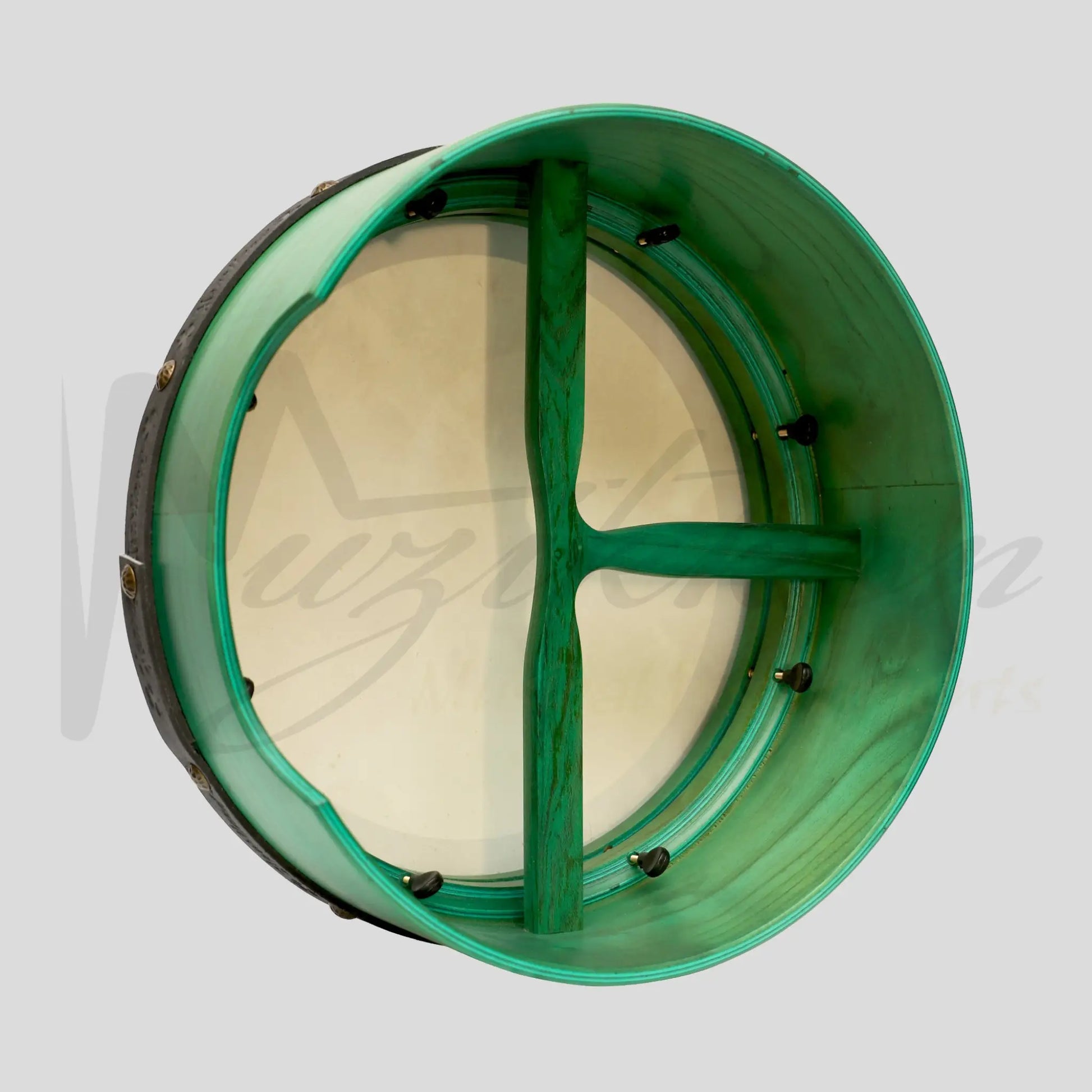 Muzikkon 15”X6’’ Premium Celtic Irish Bodhran With Easy Tune System Deep Rim T-Bar & Taped Finish