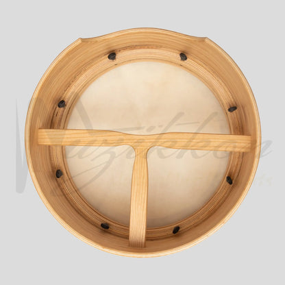 Muzikkon 15”X6’’ Premium Celtic Irish Bodhran With Easy Tune System Deep Rim T-Bar & Taped Finish