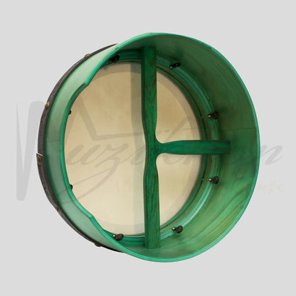 Muzikkon 16”X6’’ Premium Celtic Irish Bodhran With Easy Tune System Deep Rim T-Bar & Taped Finish