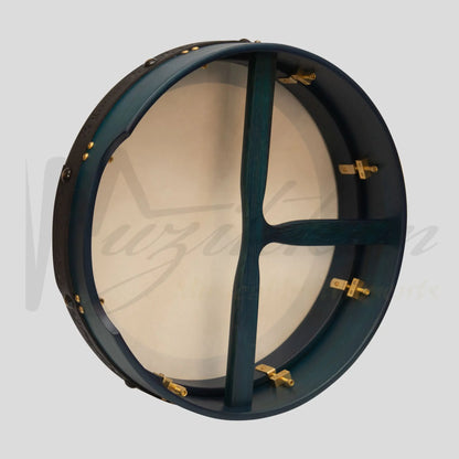 Muzikkon 16’’X4’’ Heartland Tunable Irish Bodhran With T-Bar & Taped Finish Deep Tune