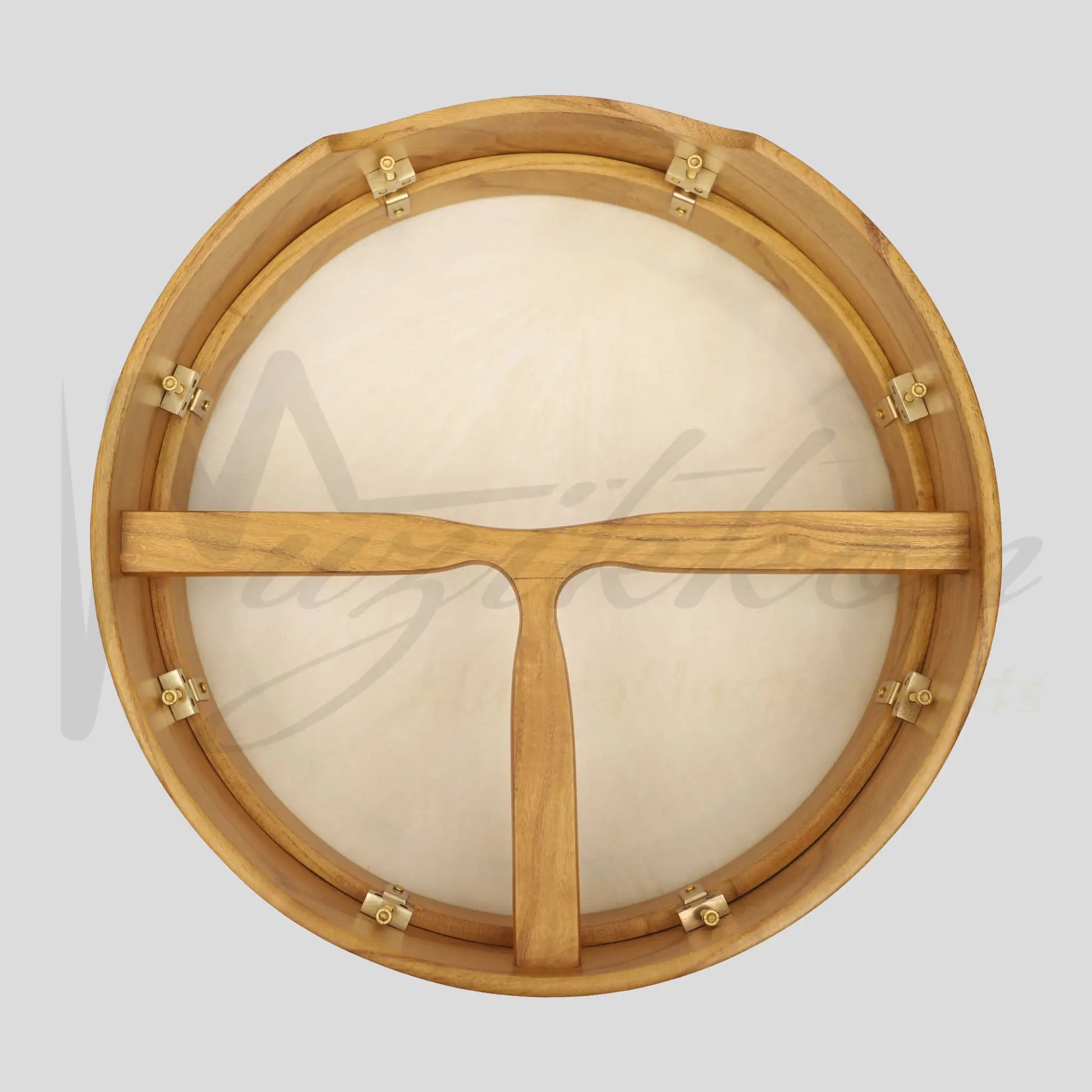 Muzikkon 16’’X4’’ Heartland Tunable Irish Bodhran With T-Bar & Taped Finish Deep Tune