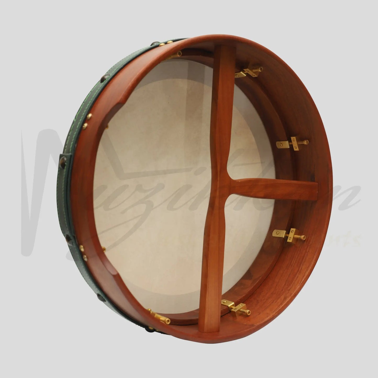 Muzikkon 16’’X4’’ Heartland Tunable Irish Bodhran With T-Bar & Taped Finish Deep Tune