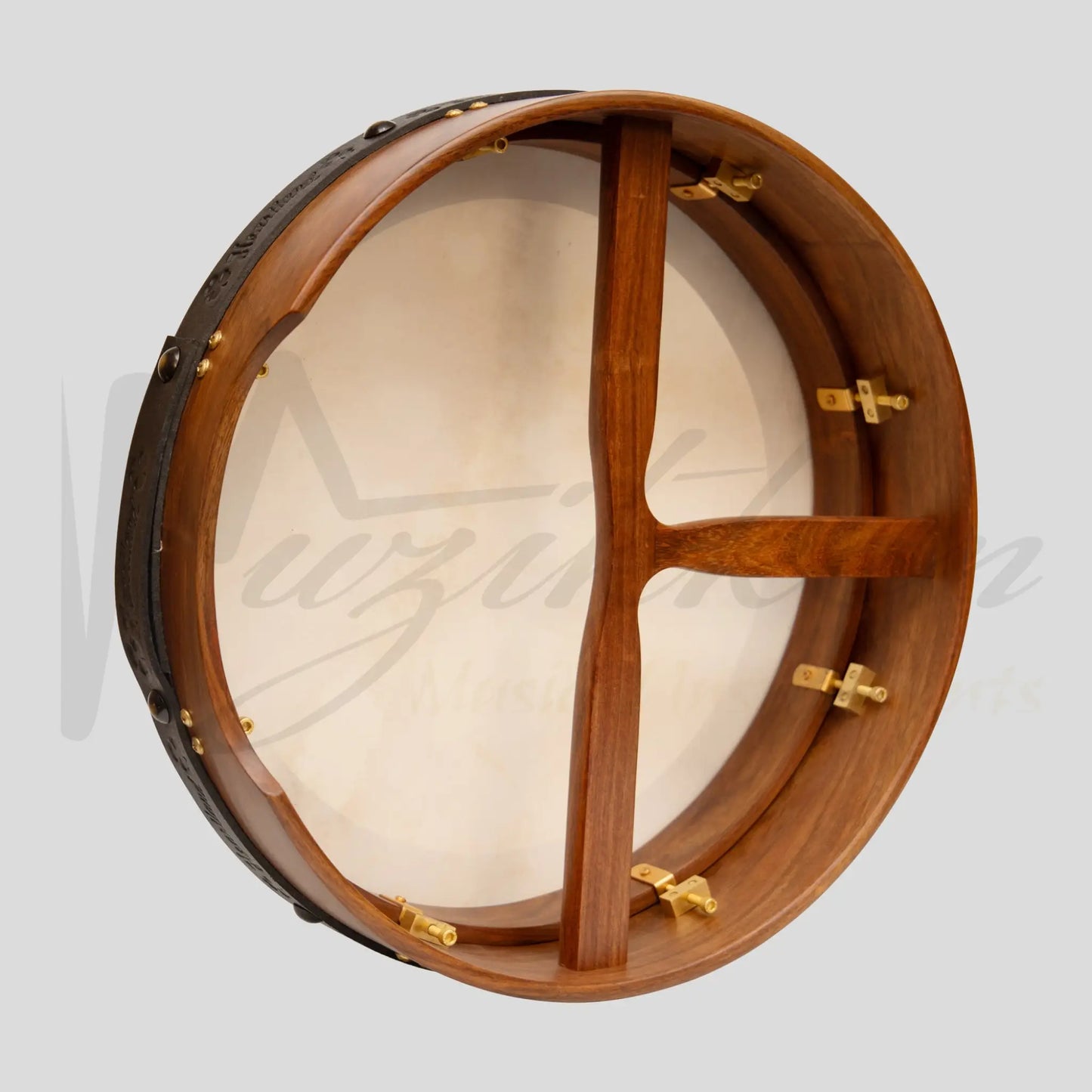 Muzikkon 16’’X4’’ Heartland Tunable Irish Bodhran With T-Bar & Taped Finish Deep Tune