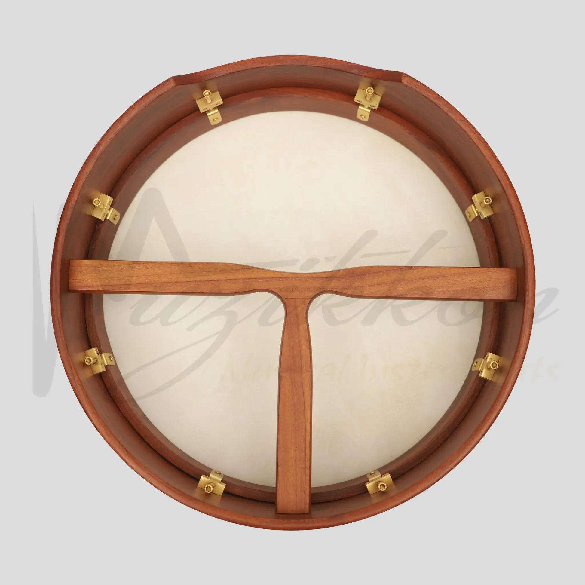 Muzikkon 16’’X4’’ Heartland Tunable Irish Bodhran With T-Bar & Taped Finish Deep Tune