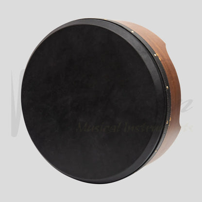 Muzikkon 16’’X6’’ Heartland Tunable Deep Rim Bodhran Rosewood T-Bar Goat Skin Black