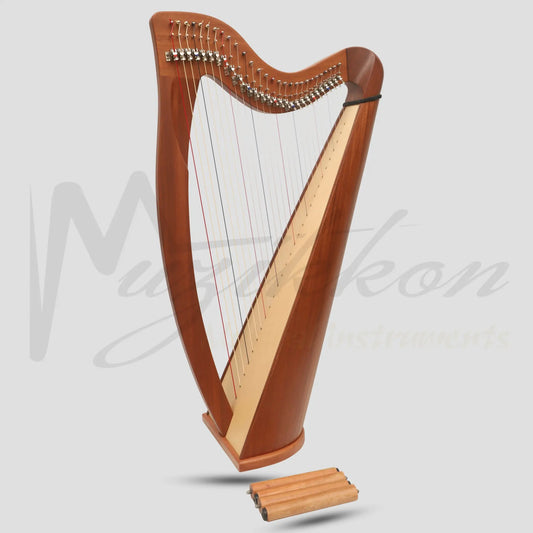 Muzikkon 28 String Claddagh Harp Mahogany