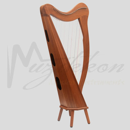 Muzikkon 29 String Ard Ri Harp Mahogany