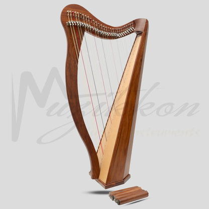 Muzikkon 29 String Ard Ri Harp Rosewood