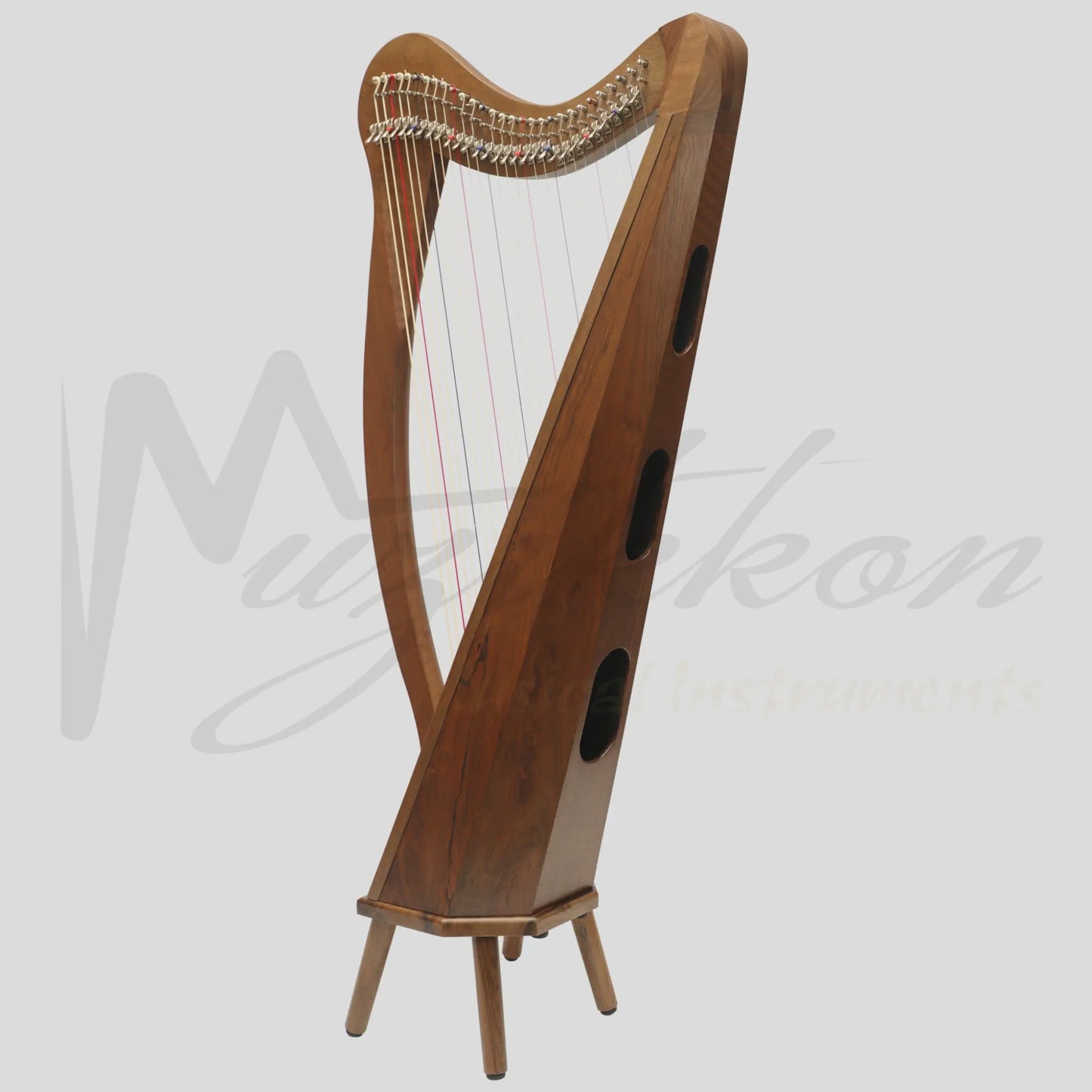 Muzikkon 29 String Ard Ri Harp Walnut