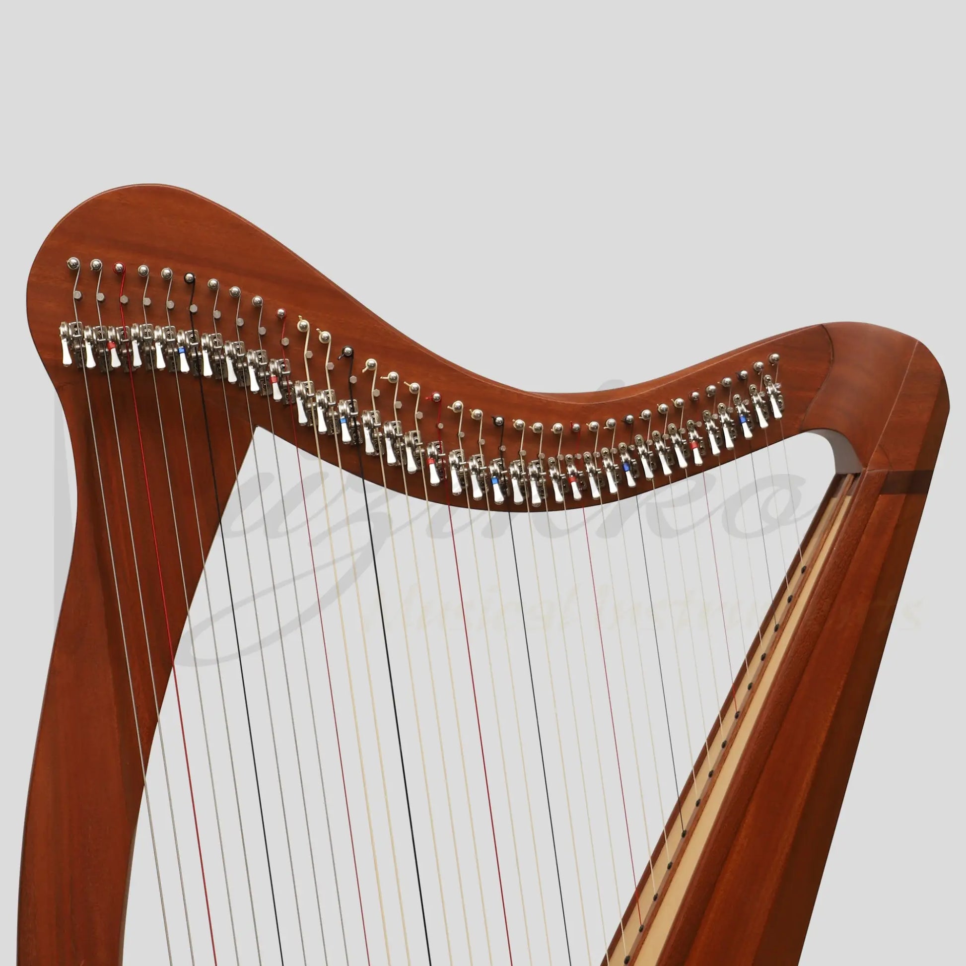 Muzikkon 36 String Ard Ri Harp Mahogany