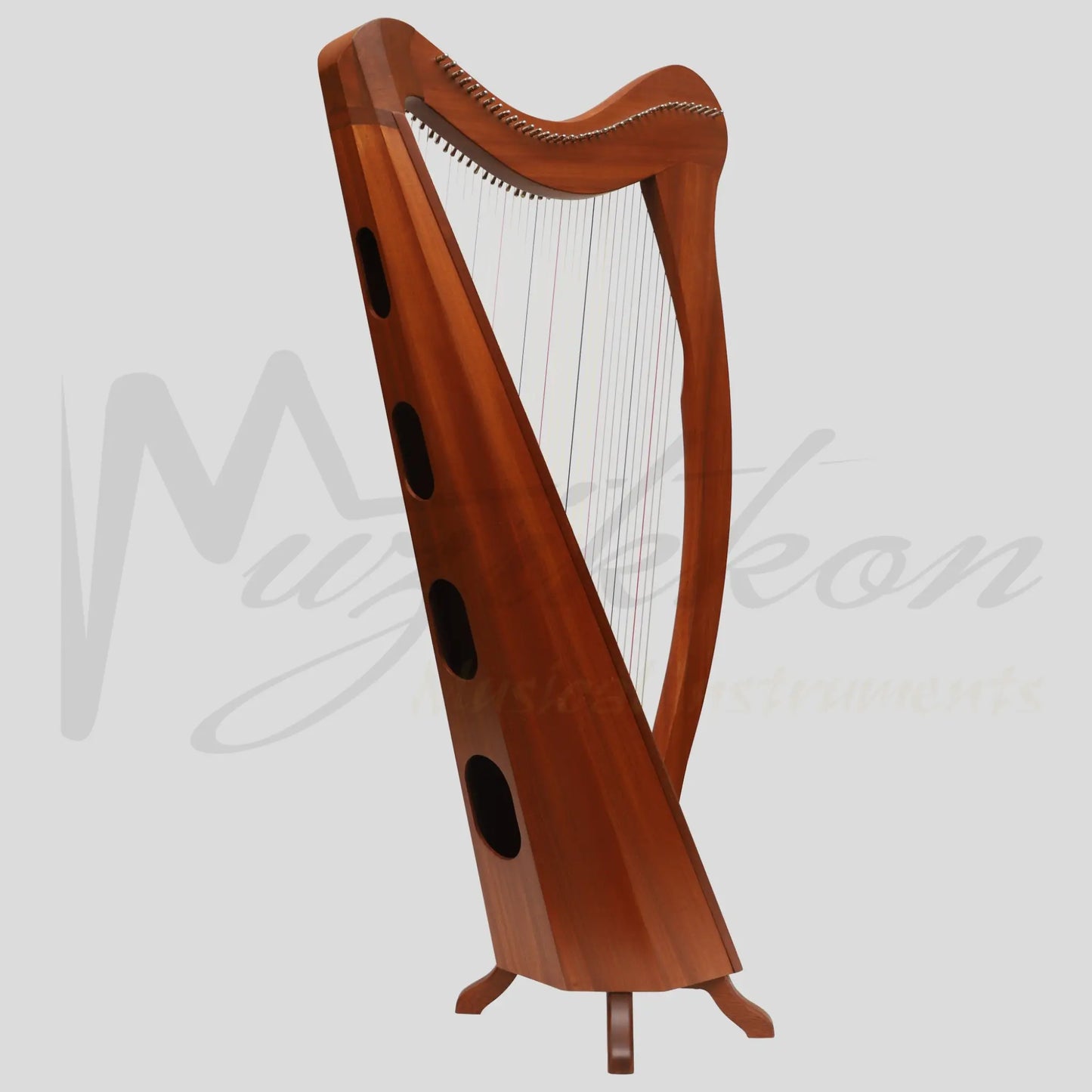 Muzikkon 36 String Ard Ri Harp Mahogany