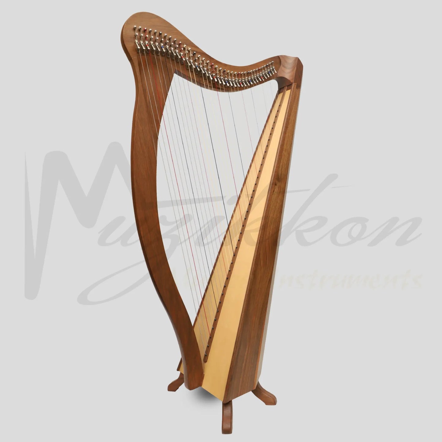 Muzikkon 36 String Ard Ri Harp Walnut