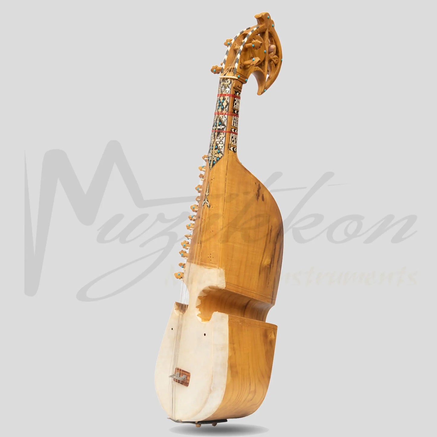 Muzikkon Afghani Rubab Half Sadafi Mulberry