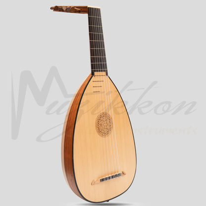 Muzikkon Descant Lute 7 Course Left Hand Rosewood Lacewood