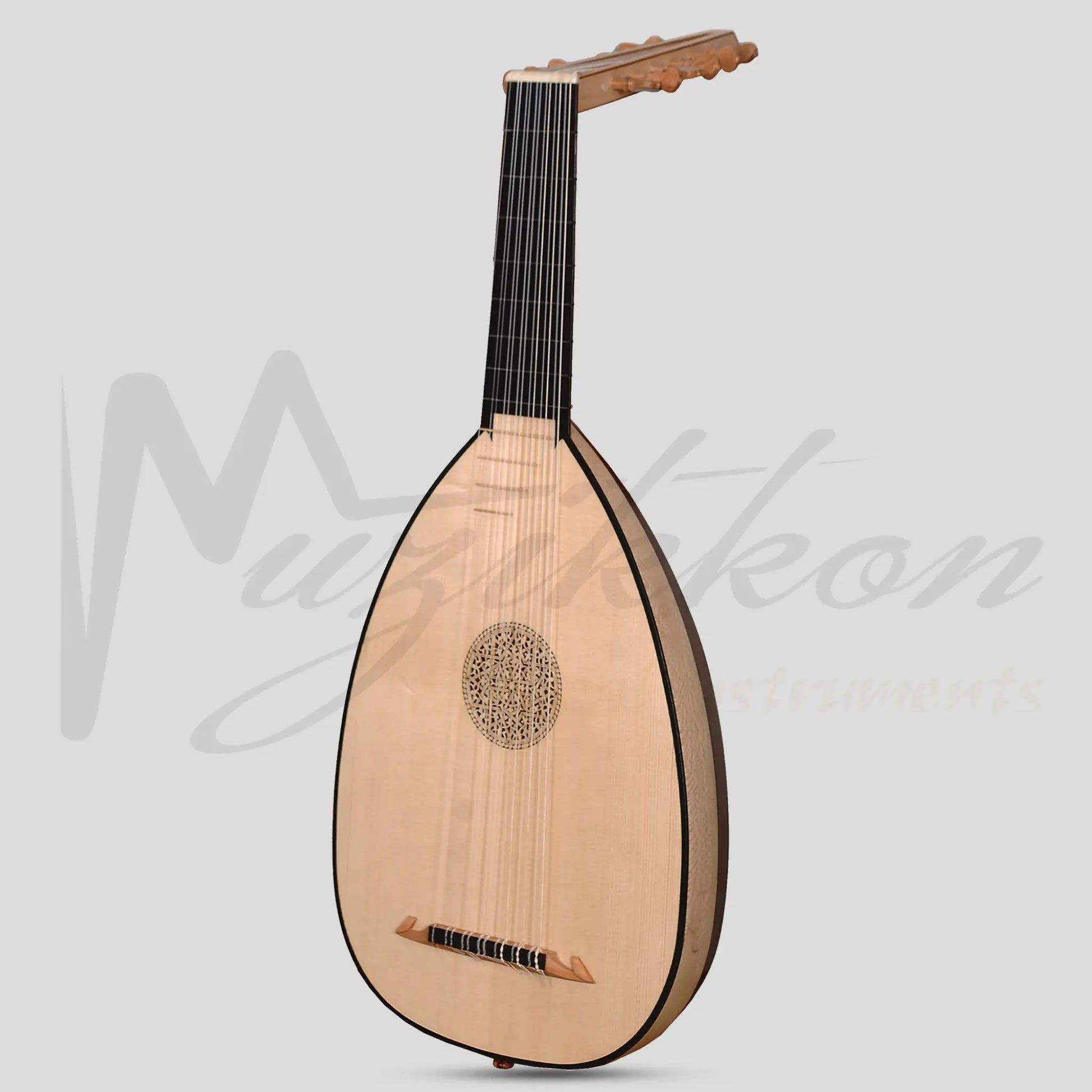 Muzikkon Descant Lute 7 Course Left Hand Walnut Lacewood